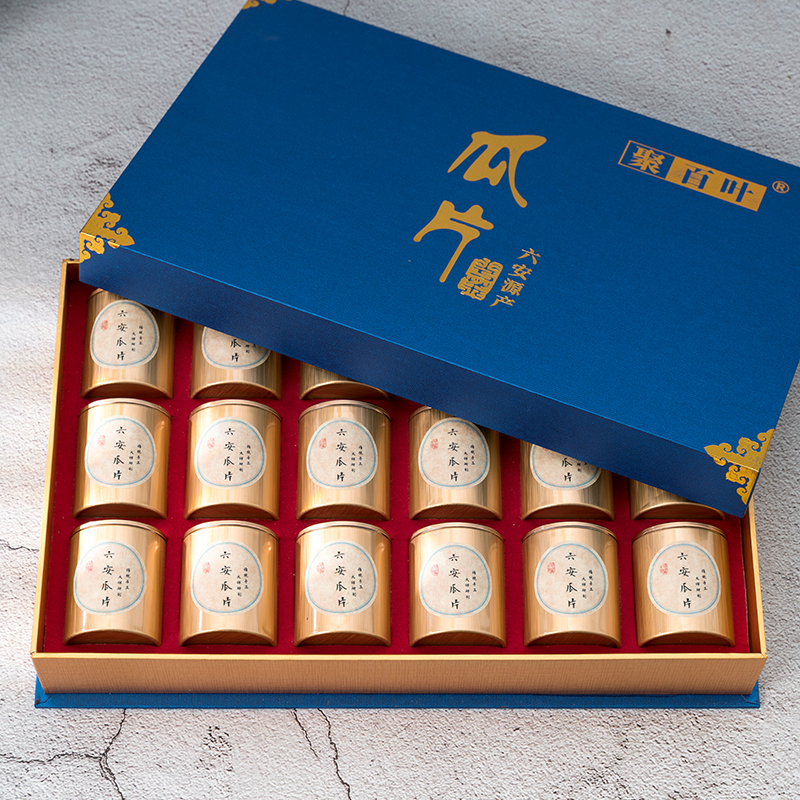 绿茶六安瓜片新茶叶180g浓香型高山雨前春茶伴手礼小罐礼盒装送礼