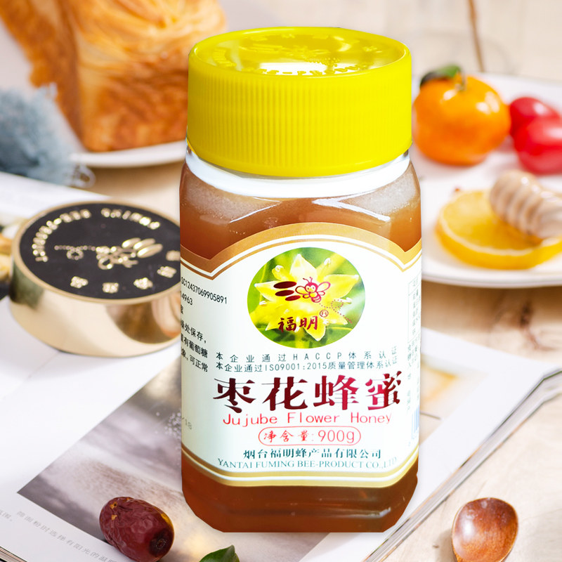 第二件半价福明纯正天然洋槐蜂蜜野生农家土蜂蜜枣花蜂蜜900g