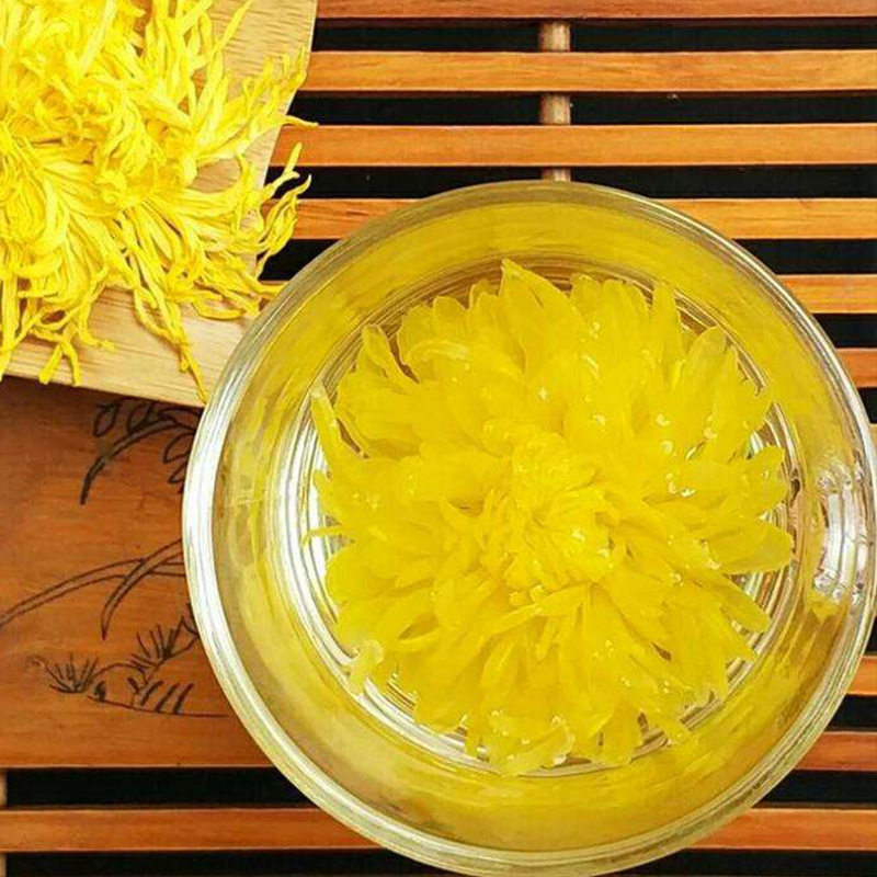 一朵一杯金菊金丝皇菊贡菊黄山枸杞茶大朵菊花组合型花茶