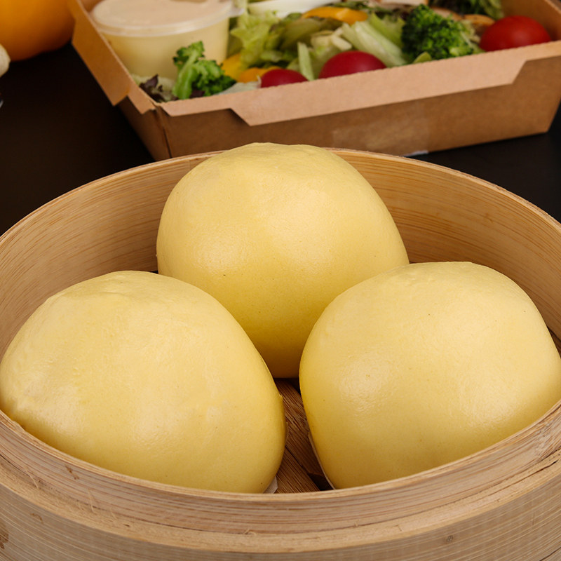 金沙杂粮点心面点奶黄包馒头包馒头粗粮10个玉米包点