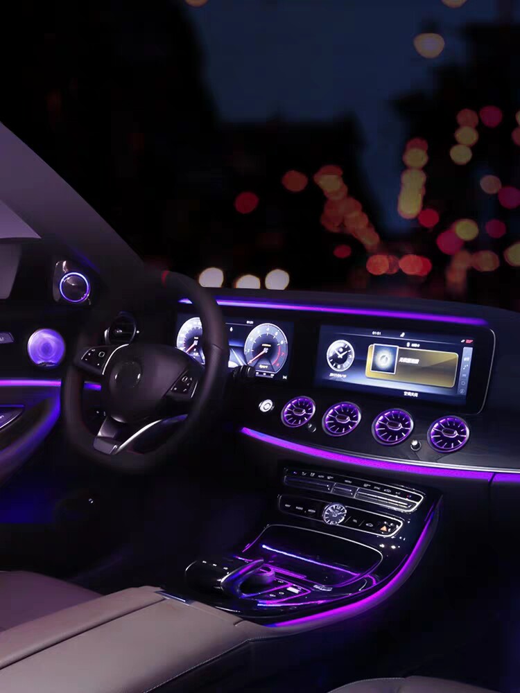 奔驰氛围c200glc260e300abcegl64色空调调出风口正品原厂汽车氛围灯