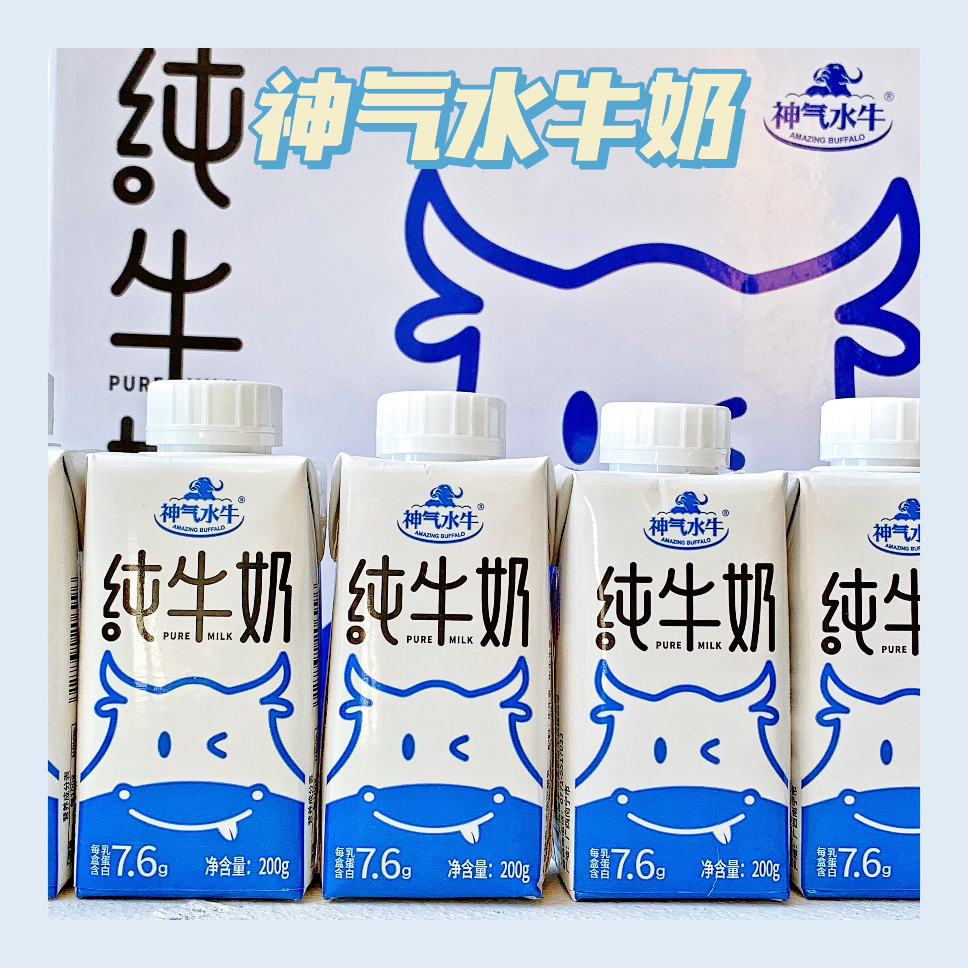 水牛牛奶皇氏乳业神气生水牛乳纯奶200g10儿童纯牛奶