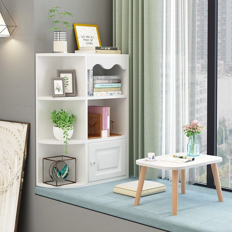 飘窗柜储物柜书桌书柜一体卧室窗台收纳置物架飘窗柜