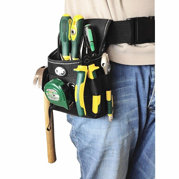 多功能电工腰包帆布便携加厚耐磨腰挂工具包