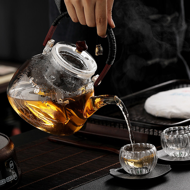 耐高温玻璃煮茶壶家用白茶煮茶器电陶炉泡茶烧水养生壶煮茶炉套装