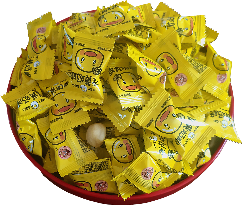 橡皮糖软糖蛋黄奶脆鸡蛋夹心qq奶糖网红创意传统糖果