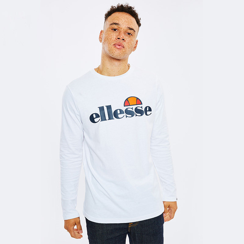 ellesse2020新款男女女同款大logo百搭内穿情侣上衣运动t恤