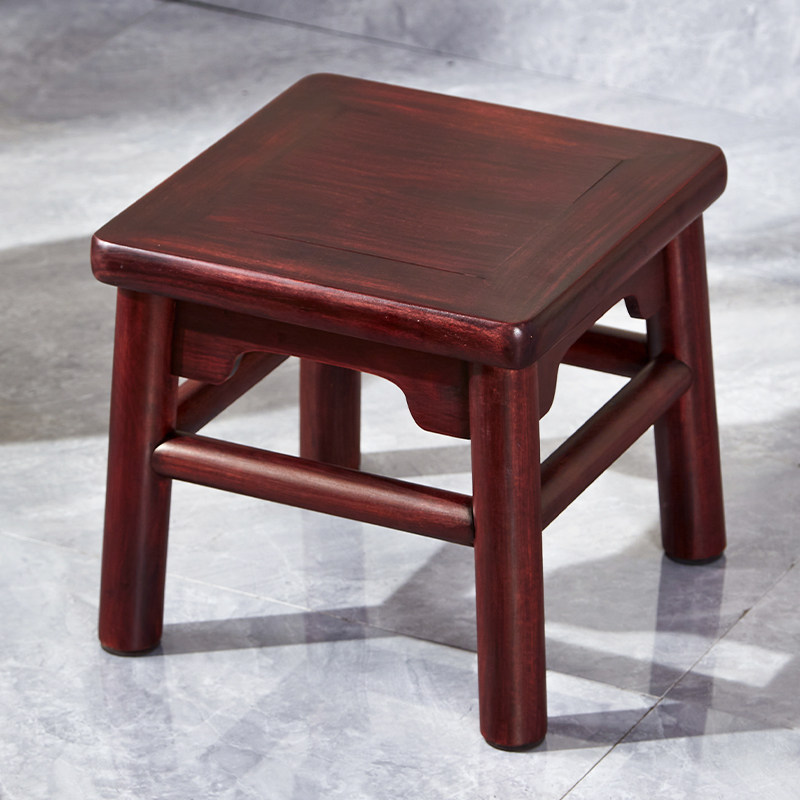 赞比亚血檀小方方凳家用儿童矮凳中式红木家具凳子梳妆凳