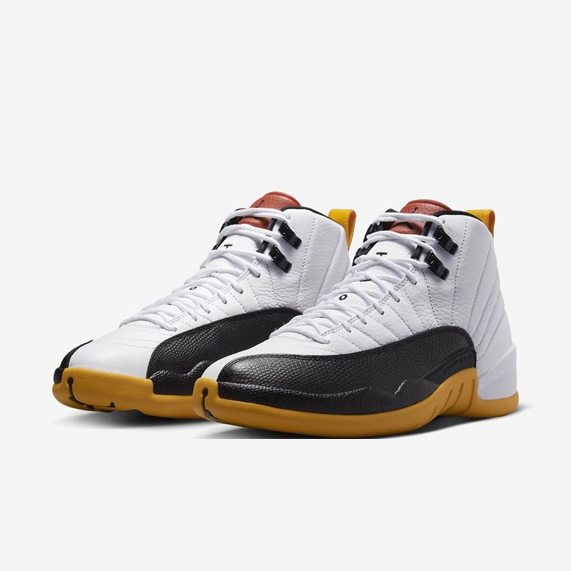耐克airjordan25周年aj12黑白黄男高复古篮球球鞋运动休闲鞋