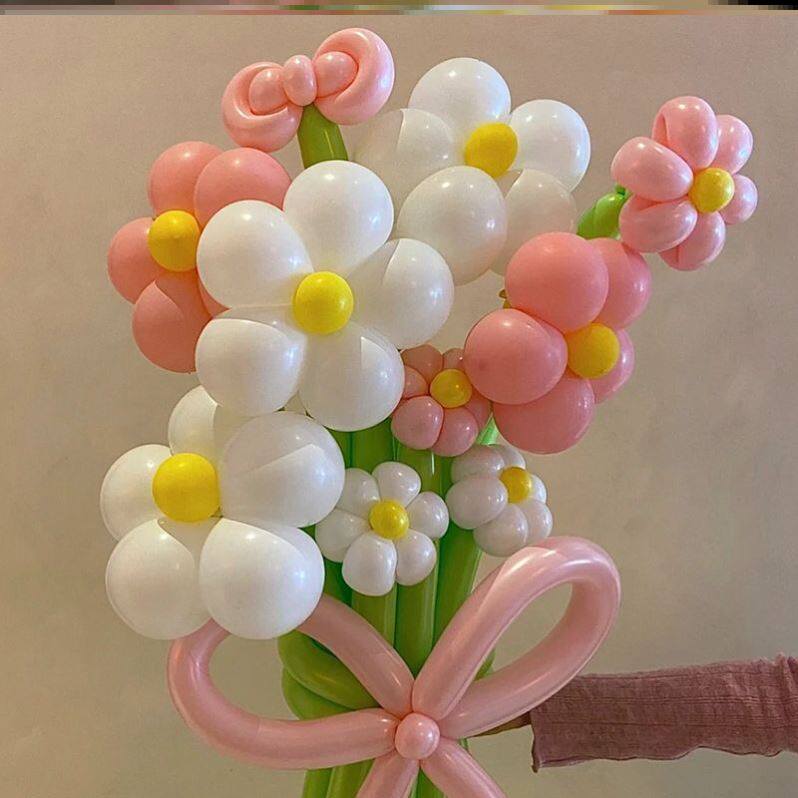 网红郁金香气球花束diy材料长条条形男女女生气球