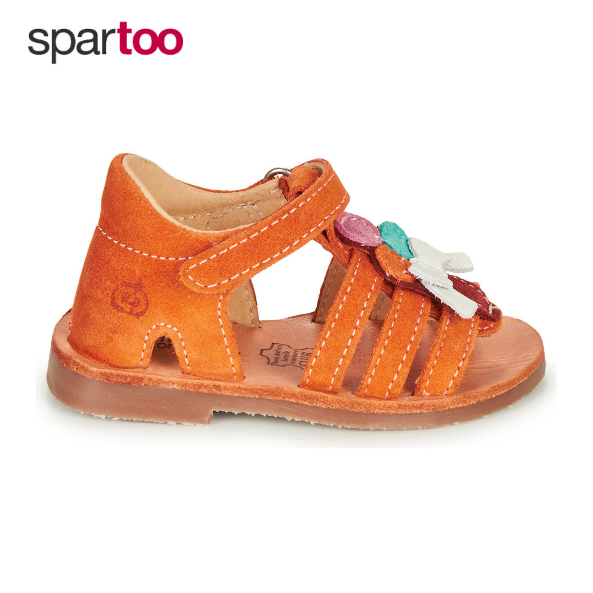 citrouilleetcompagnie童鞋凉鞋夏季女童橘色橙色魔术凉鞋