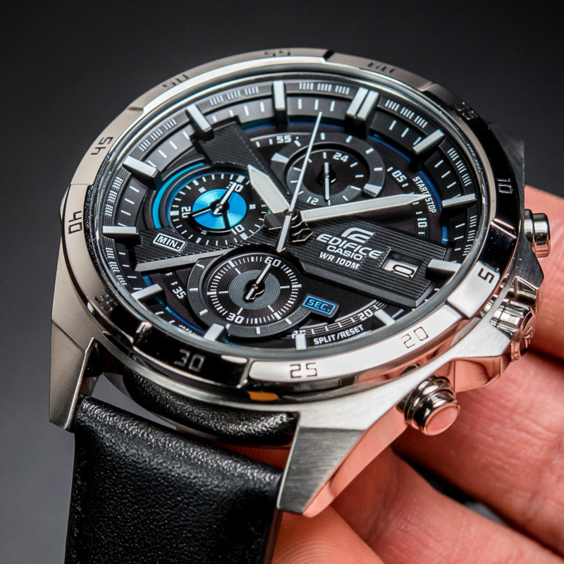 casio卡西欧edifice金属系列手表三眼表盘男士腕表日韩腕表