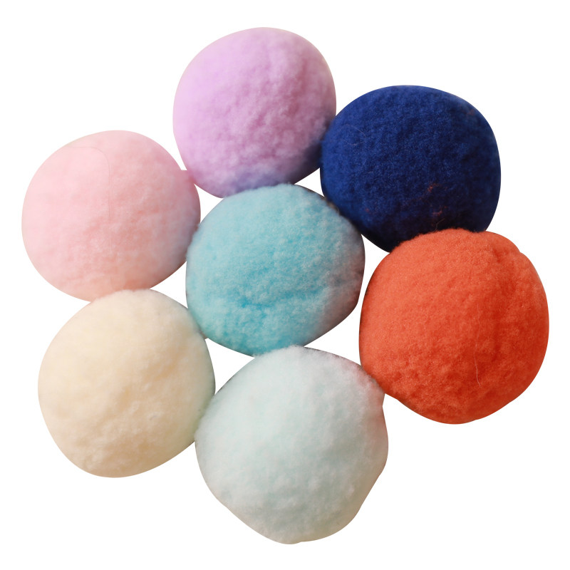 猫咪玩具静音耐咬宠物弹力棉花实心小型猫猫橡胶球