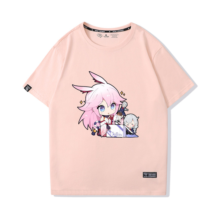 崩坏动漫周边短袖二次元符华八重樱琪亚娜识游戏cost恤