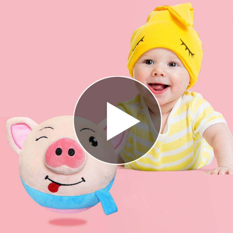 抖动小猪蹦蹦猪震动猪头电动儿童玩具跳跳球会唱歌毛绒布艺类玩具