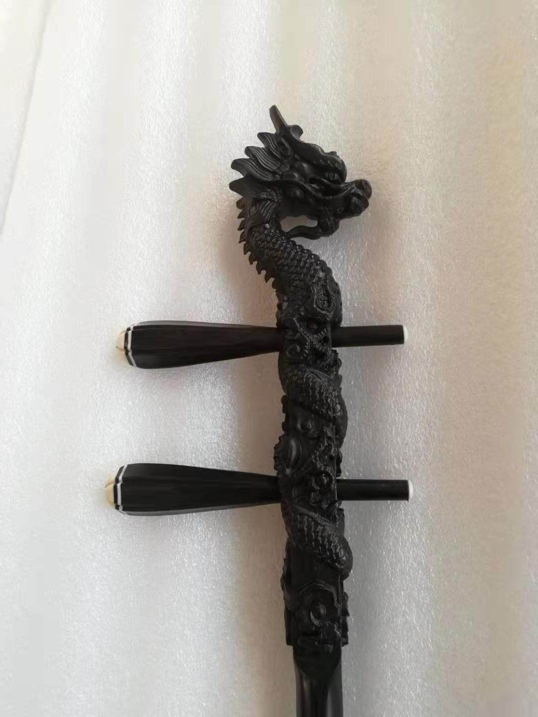 紫檀二胡胡琴日本fg龙头高胡杆红花梨红檀二胡