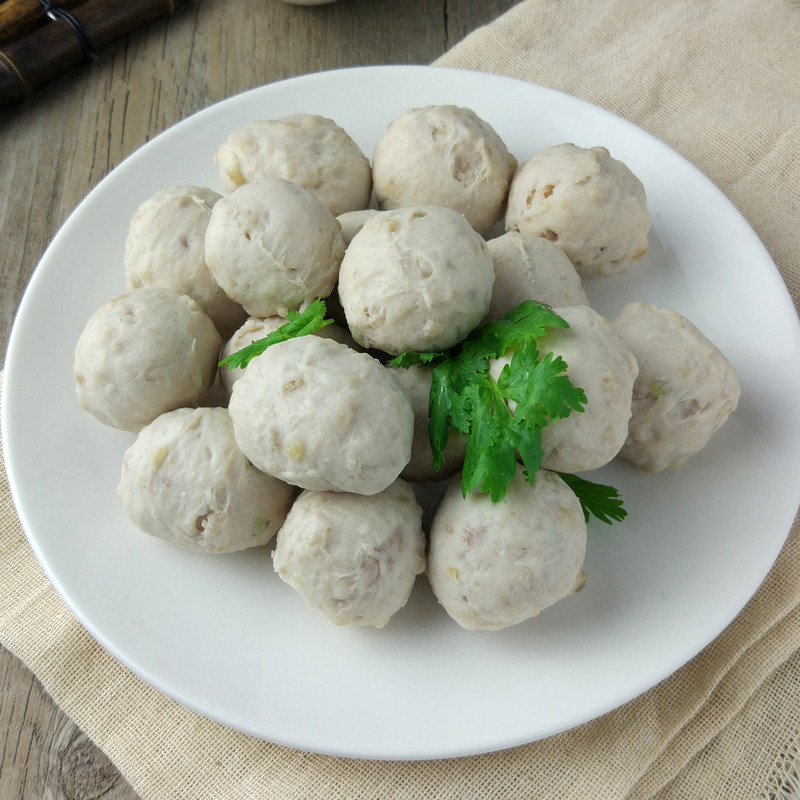 肉丸百洋猪肉脆骨丸猪350g10关东火锅麻辣烫冷冻肉丸