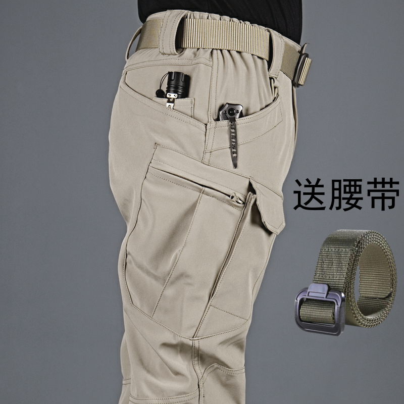 侧卫IX7战术裤男加厚冲锋裤户外特种兵彩迷工装裤宽松军迷作训裤