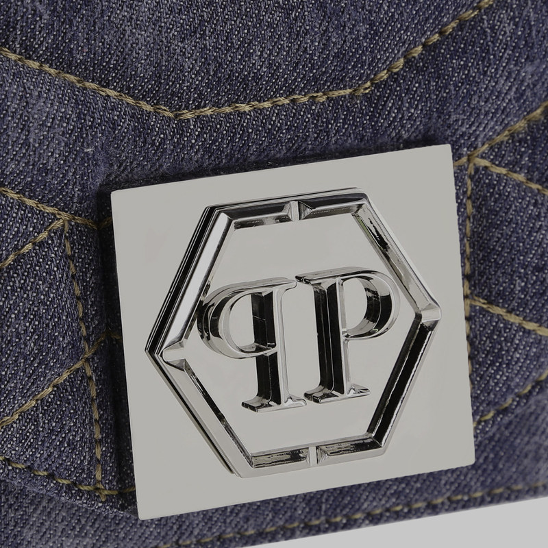 单肩philippplein女士六角形logo小号菲利普普兰女士包袋