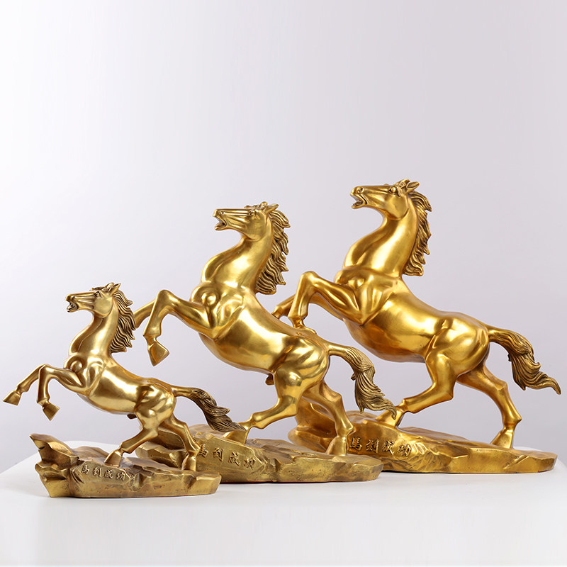铜马摆件风水招财马到成功纯铜家居客厅办公室装饰工艺