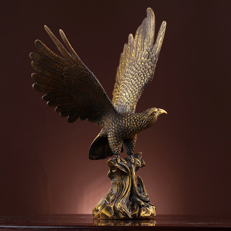 纯铜雄鹰大鹏展翅老鹰摆件大展宏图办公室开业礼品摆件