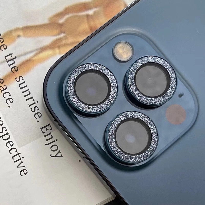 镜头适用苹果闪粉iphone12promax摄像头12minipro贴膜手机贴膜