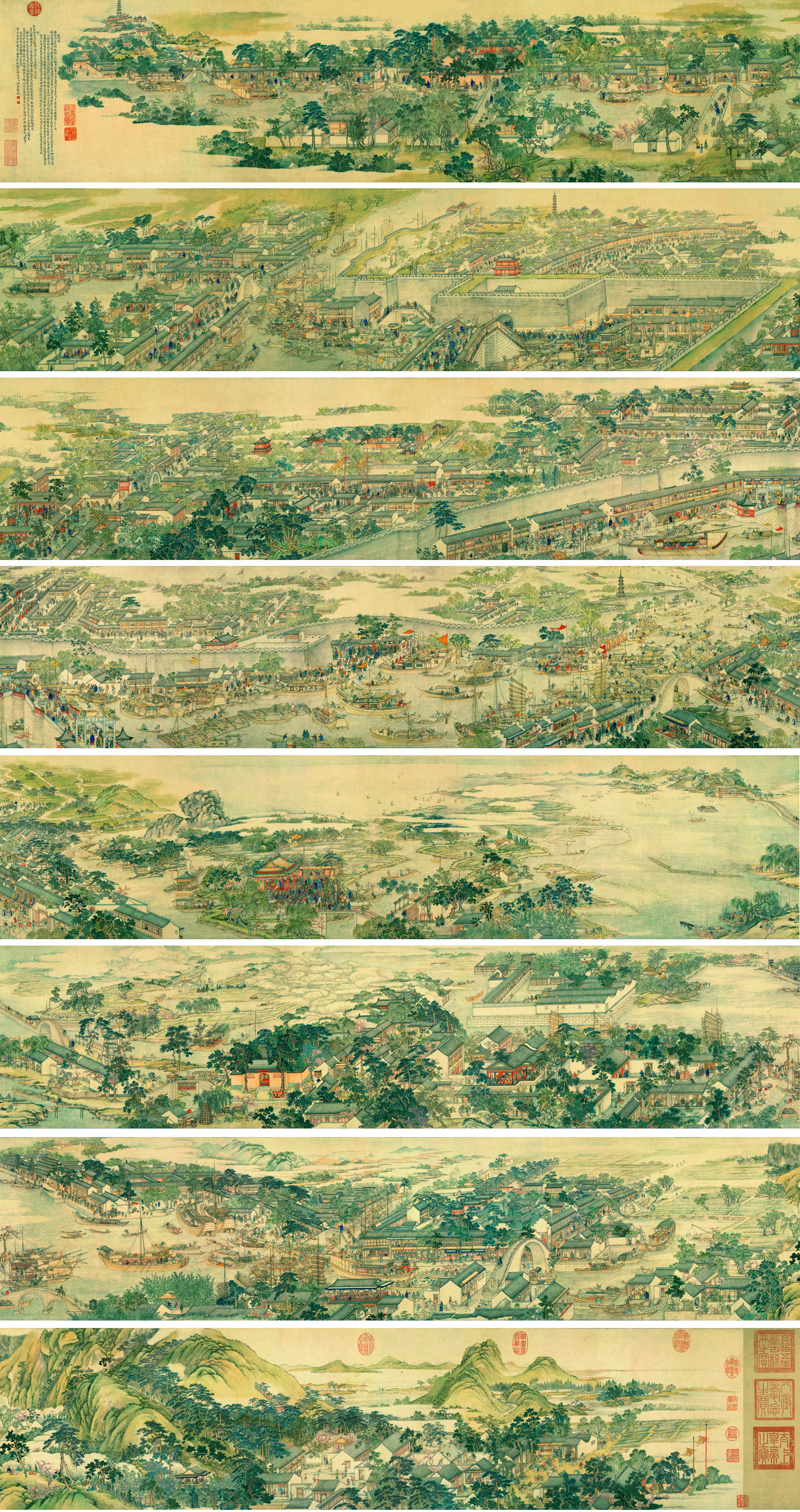 姑苏繁华全景高清彩色超长幅面3000片木质成人拼图