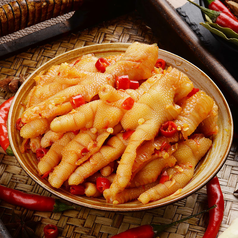 小楠瓜无骨鸡爪柠檬酸辣蒜香辣网红脱骨凤爪