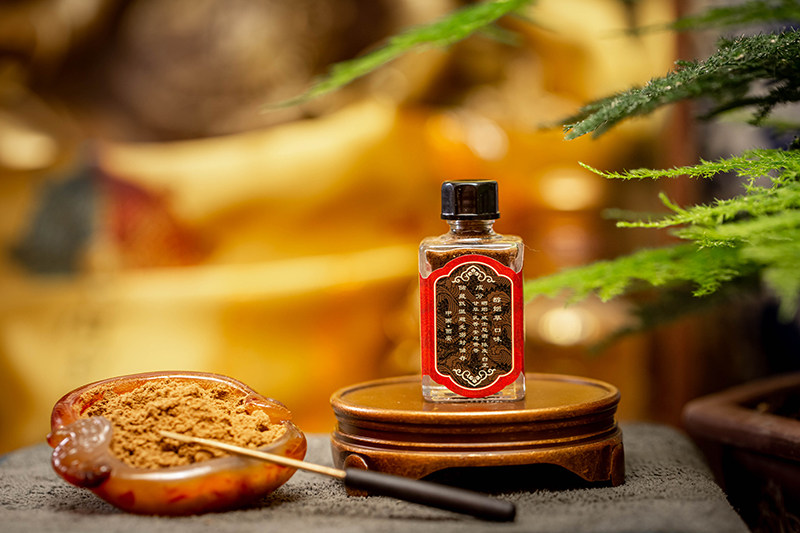 馥芳斋西安非遗销量7g中药鼻烟粉减轻烟瘾提神醒脑防困开窍通气