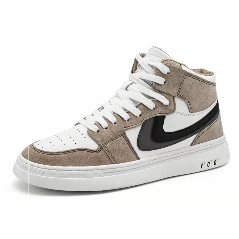 aj男鞋2020年新款空军一号高帮板鞋男冬季加绒韩版潮流休闲鞋子男