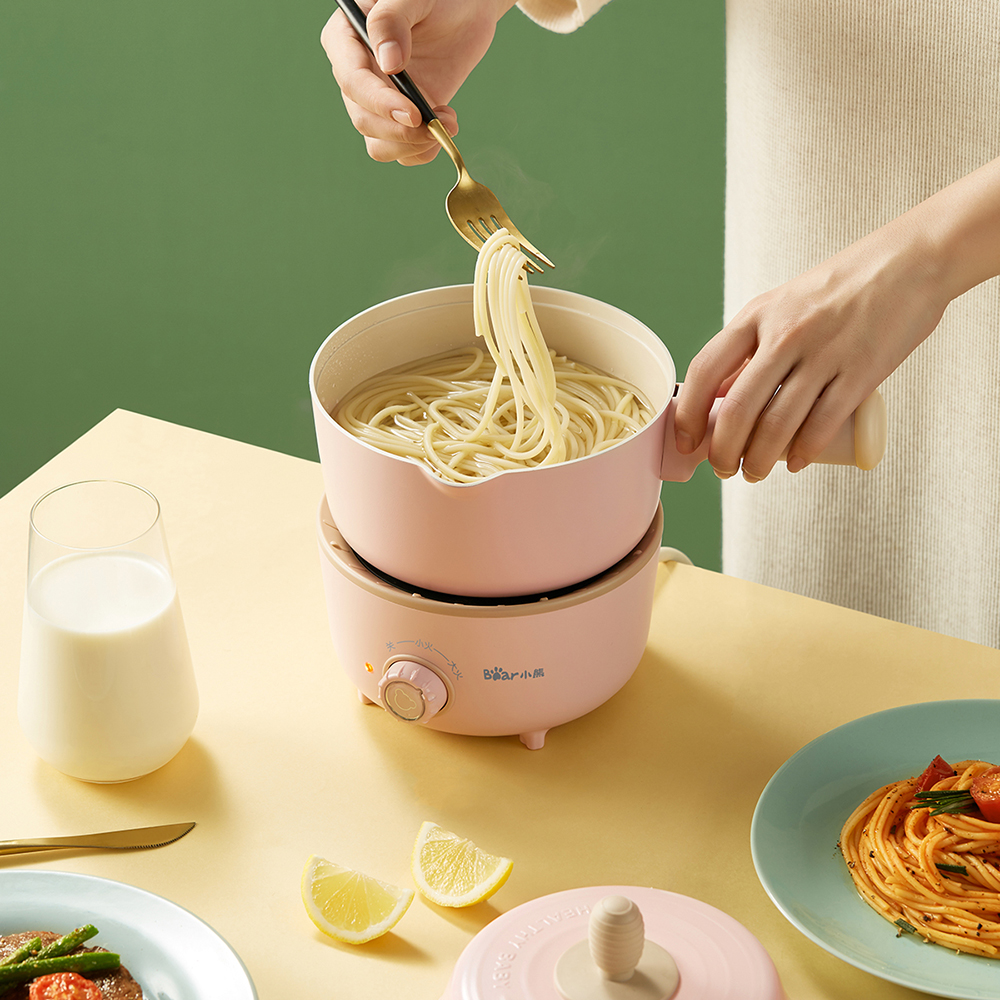小熊辅食小煮奶锅煮锅家用小型一体电热