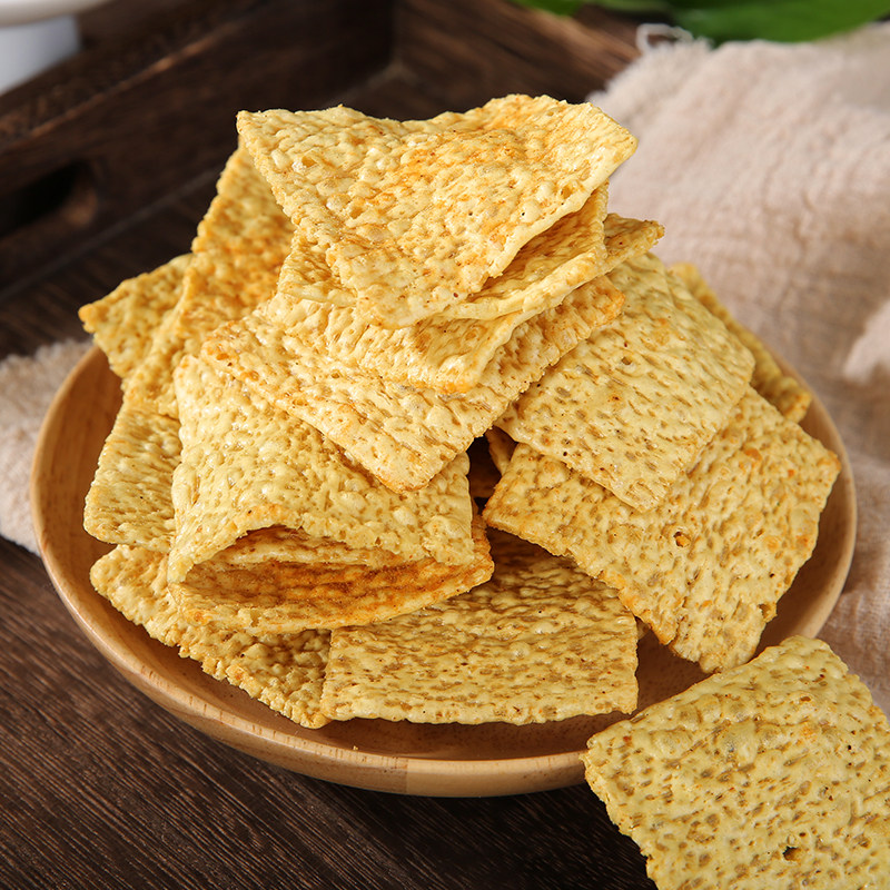 推荐食谷坊苦荞片荞麦锅巴脆片128克小袋装酱汁牛排原味零食童年