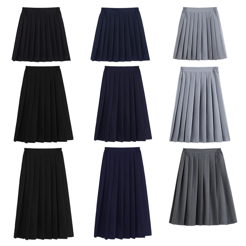 jk制服秋冬学院百褶裙日系女纯色短裙半身裙