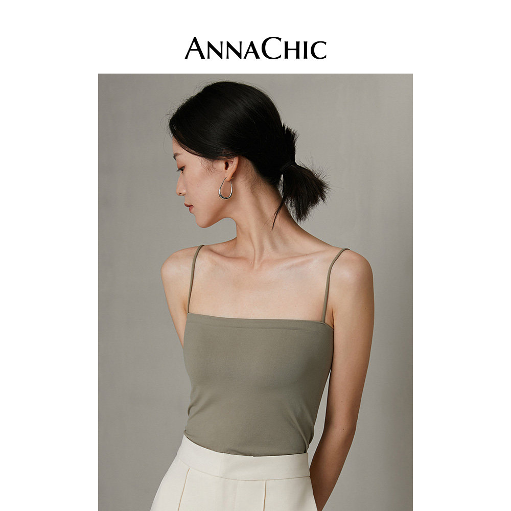 平口无痕夏季带胸无袖吊带背心别致外穿内搭背心吊带