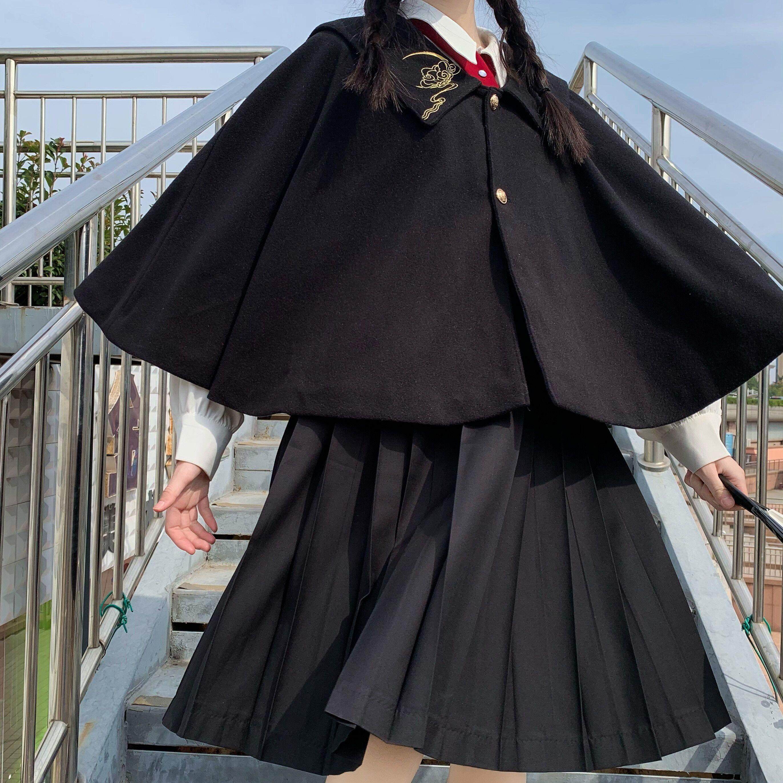 日出搭配套装制服jk天日披风森林cosplay女装