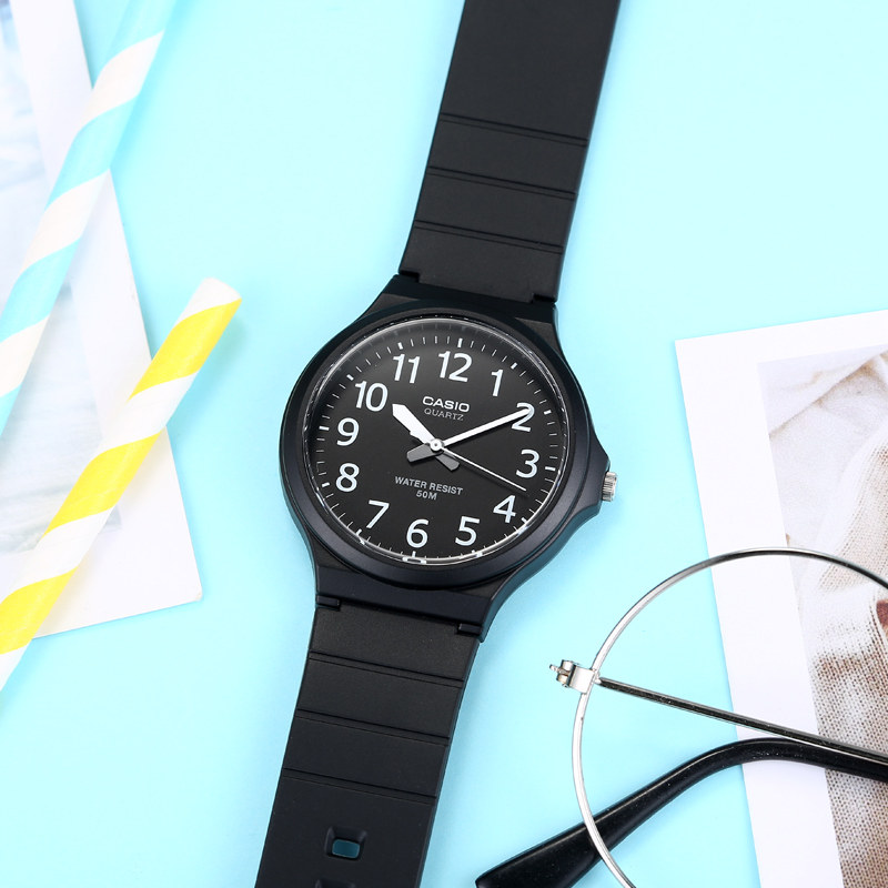 casio卡西欧手表男女女学生考试mw240小黑防水mw-240-7b日韩腕表