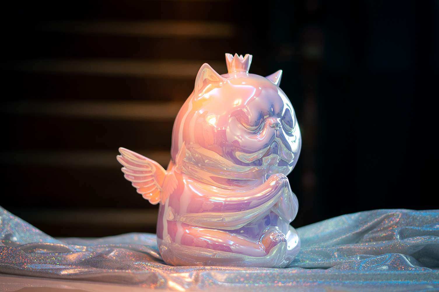 正品候鸟喵小鲲潮玩加加菲猫周边大号手办陶瓷潮玩盲盒