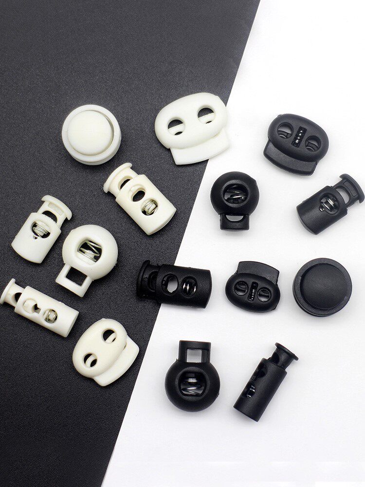 衣服鞋带带扣固定器防滑下摆收缩卡扣塑料弹簧纽扣