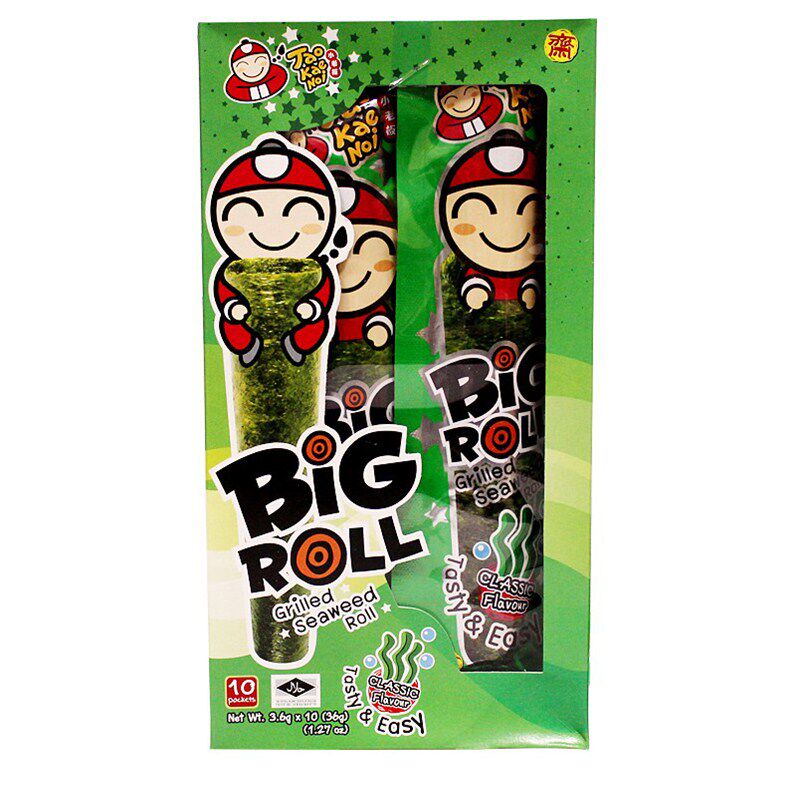 泰国进口bigroll老板板仔紫菜即食烤海苔卷烧烤海苔系列