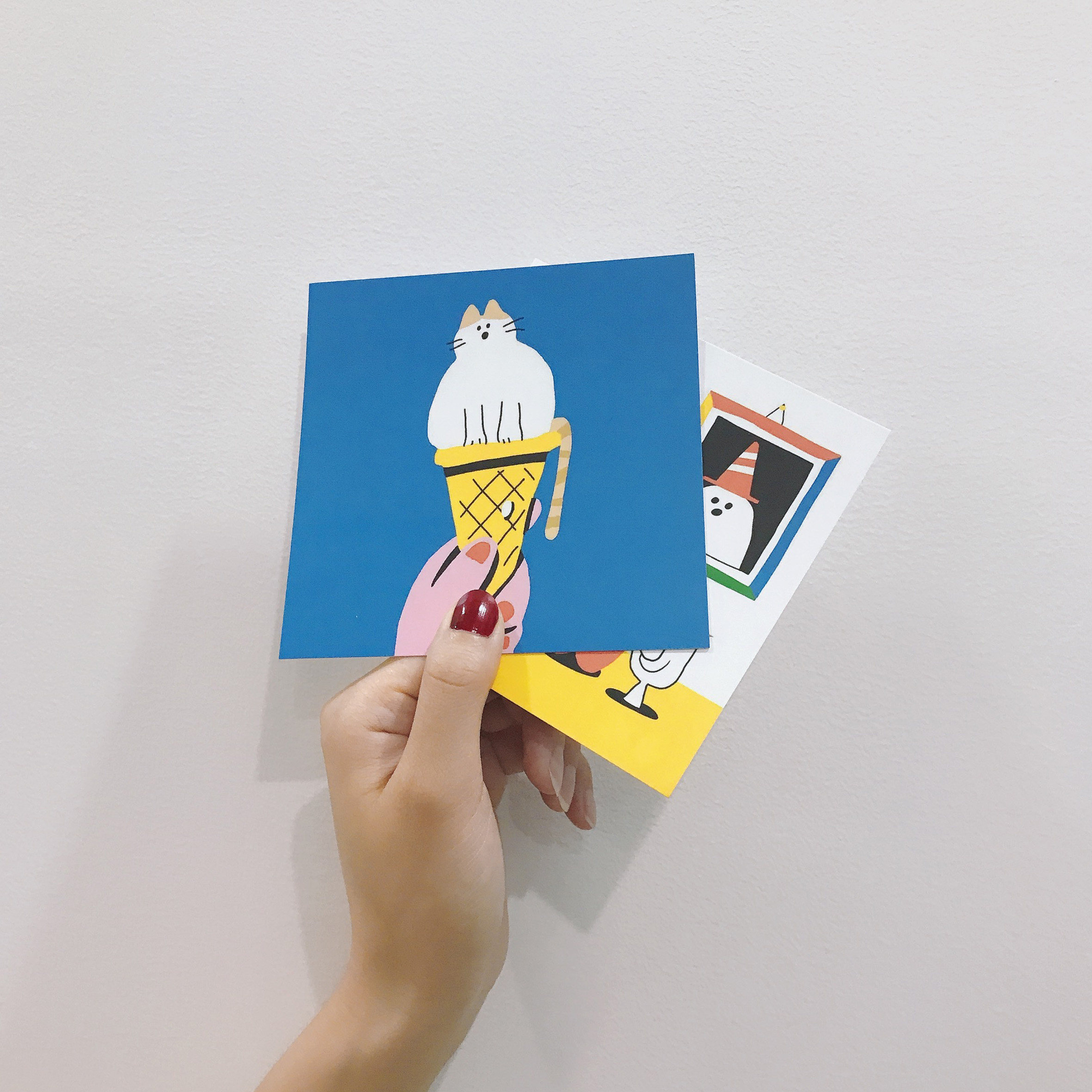 artdeplab抽象趣味卡通动物系列ins风小卡片贺卡