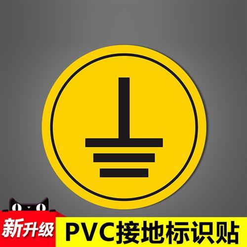 地线零线贴纸接地连接线ln标识电力签贴火线标志牌