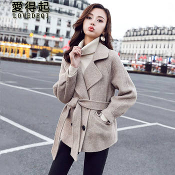 Love the woolen coat for women 2022 ດູໃບໄມ້ລົ່ນແລະລະດູຫນາວໃຫມ່ຂອງແມ່ຍິງ woolen coat ສັ້ນສອງດ້ານໃນແບບເກົາຫຼີວ່າງແລະບໍລິສຸດ