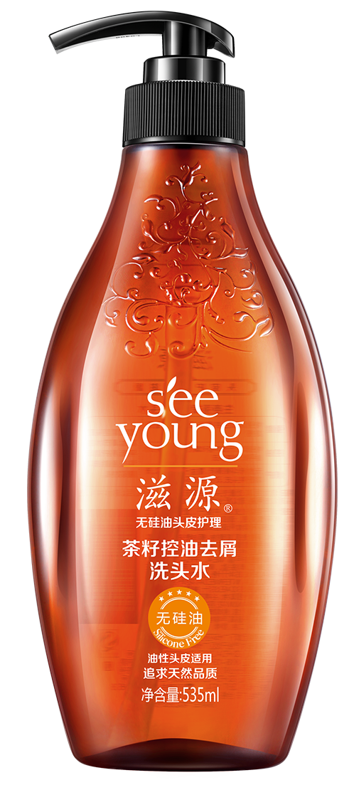 滋源洗发水535ml无硅油茶籽控油去屑止痒去油洗头洗发水