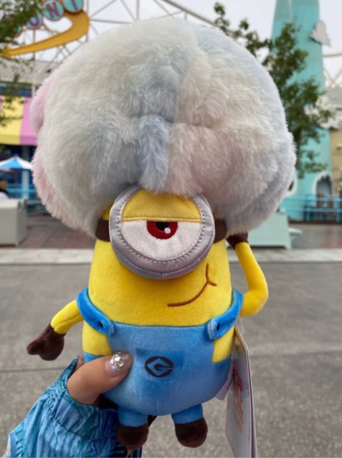 北京环球影城代购神偷奶爸小黄人斯图尔特爆炸头棉花糖毛绒毛绒布艺类