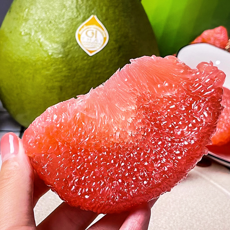 泰国红宝石青柚精品进口青皮红心柚子当季新鲜柚子
