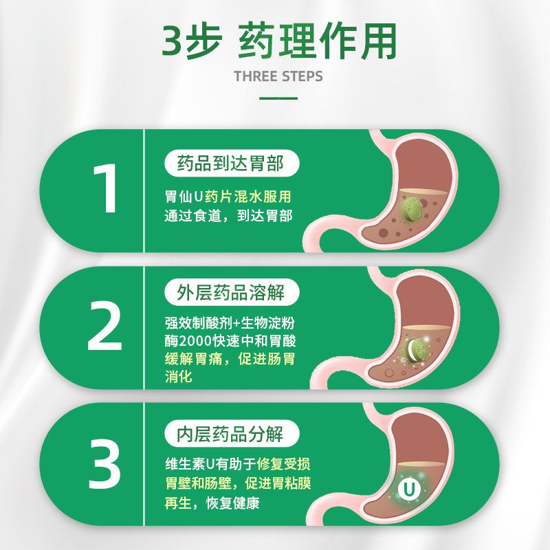 胃仙胃药u30进口胃酸胃痛恶心呕吐反胃醉酒国际肠胃用药