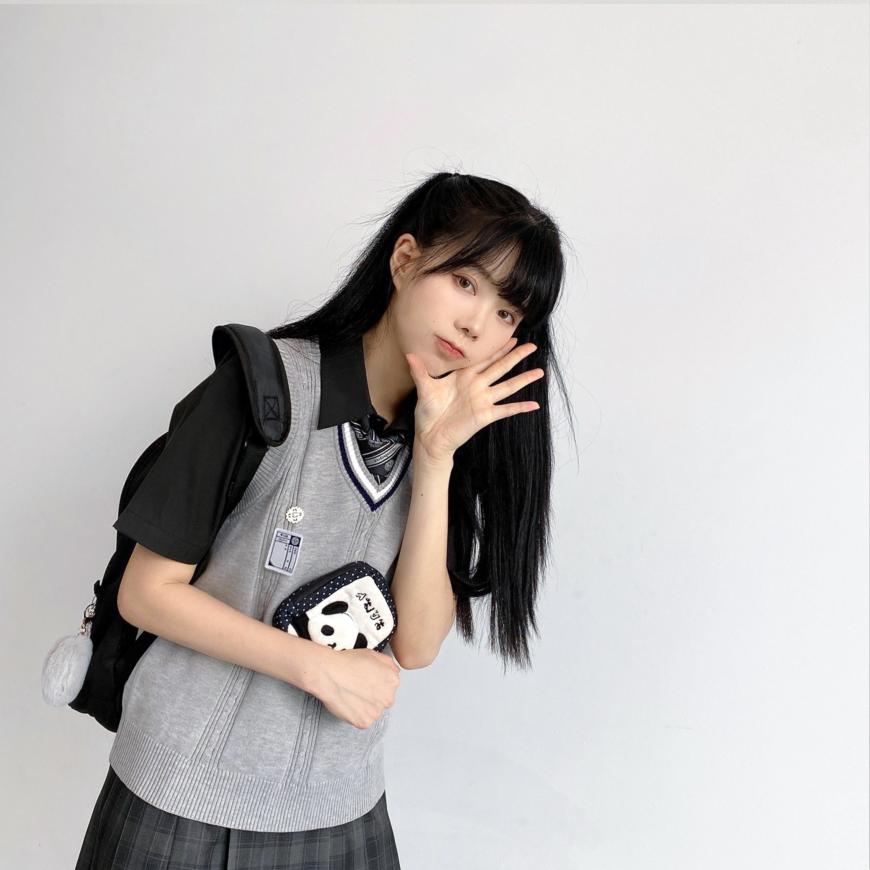 木禾jk毛衣背心校供日学院针织衫原创秋冬宽松毛针织衫