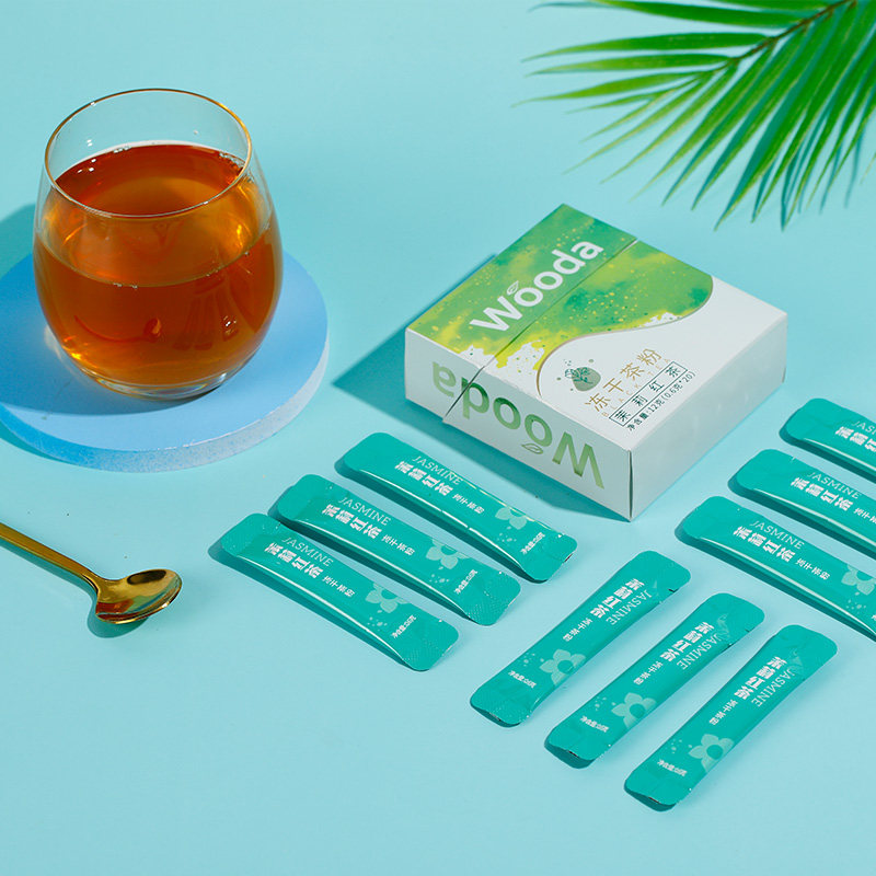 乌哒茉莉红茶冻干茶粉冷泡即溶茶茉莉花茶冷萃茶夏季冲泡茶饮速溶