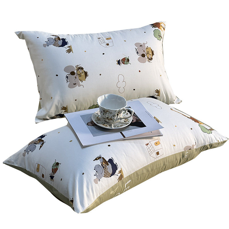 卡通全棉枕套单只纯棉成人加厚枕头套48x74单人枕套