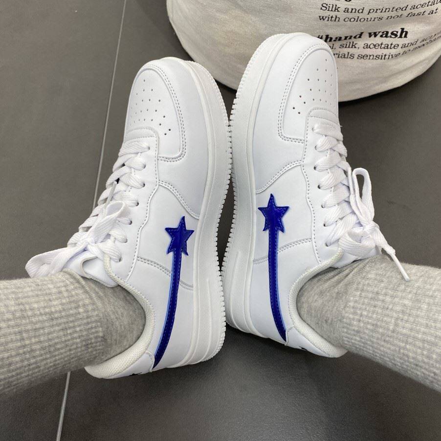 时代少年团贺峻霖同款白蓝流星鞋小白鞋板鞋运动休闲鞋子男女款-mc